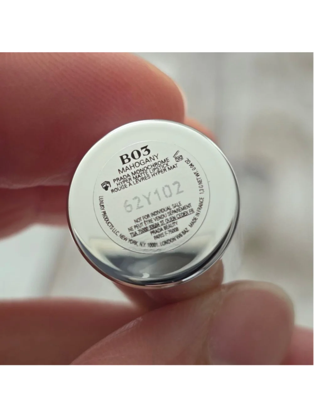 Prada Monochrome Hyper Matte B03 Mahogany Lipstick mini
